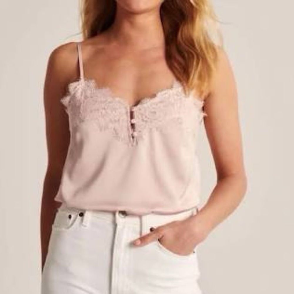 Abercrombie & Fitch Satin Lace Cami